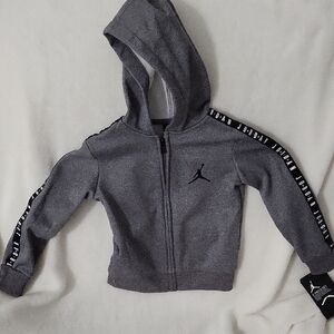 Jordan Kids Charcoal Zip-Up Hoodie